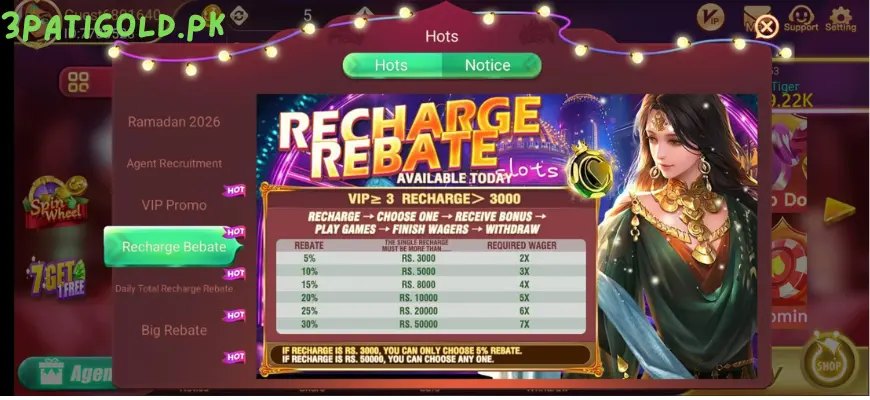 3 Patti Gold Recharge Rabbet